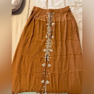 Garnet Hill Skirt with buttons and slit.